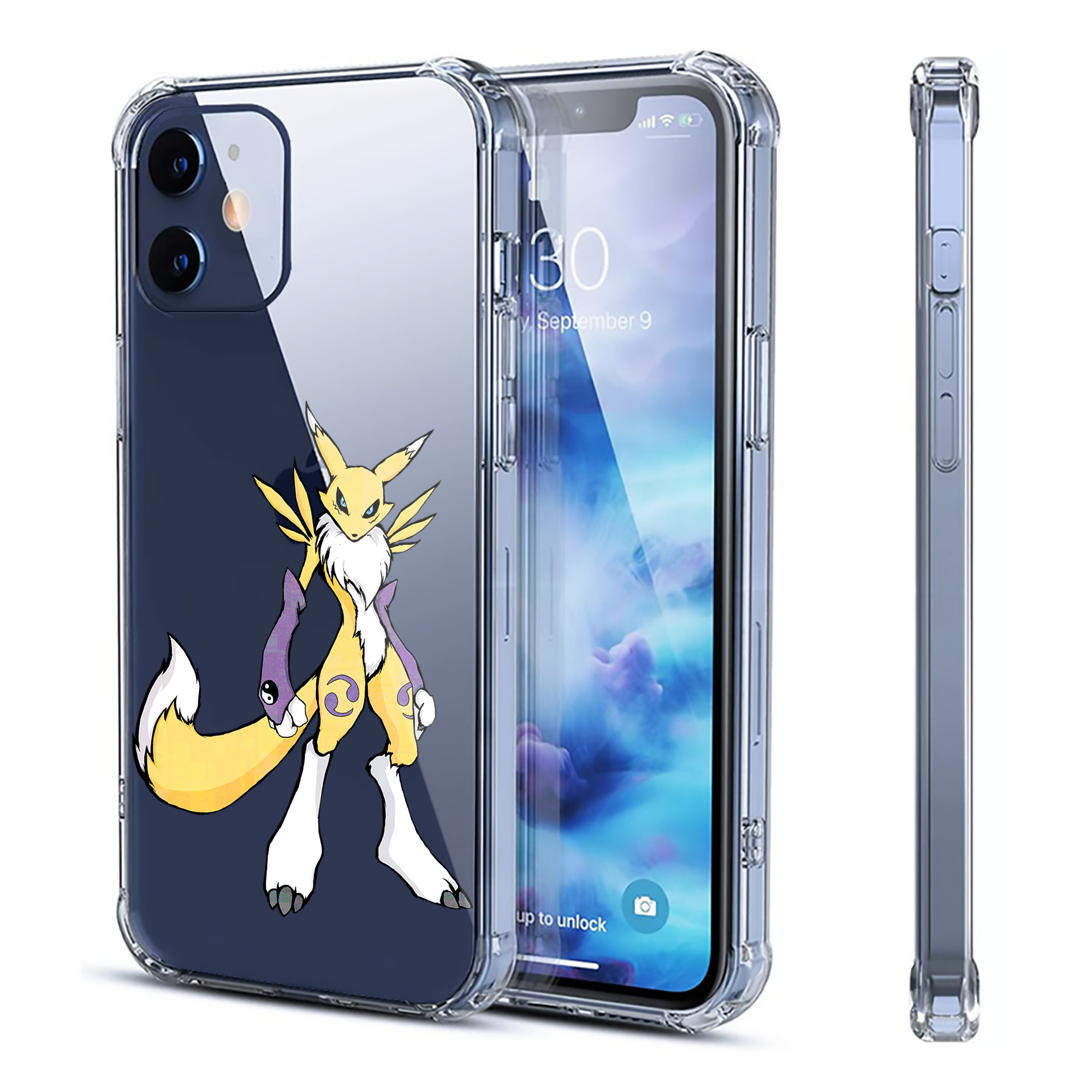 （画像用） Digimon デジタルモンスター/デジモン 【iPhone 12シリーズ対応】透明スマホケース（クリアソフトケース）